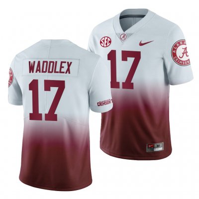 Men's Alabama Crimson Tide #17 Jaylen Waddle Gradient 2019 Color Crash NCAA College Football Jersey 2403AWEX4